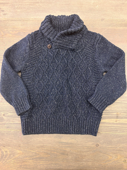 Cat & jack 3t navy knit cowl neck sweater