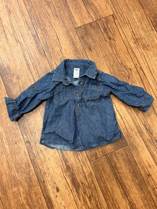 Oshkosh 9m denim top