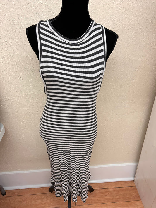 Monteau Medium striped midi dress