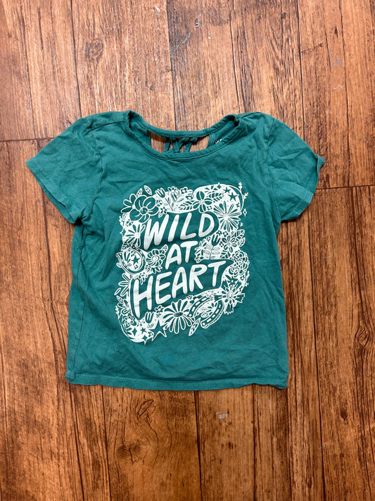 Old Navy 8 green wild at hear Short Sleeve T-Shirt