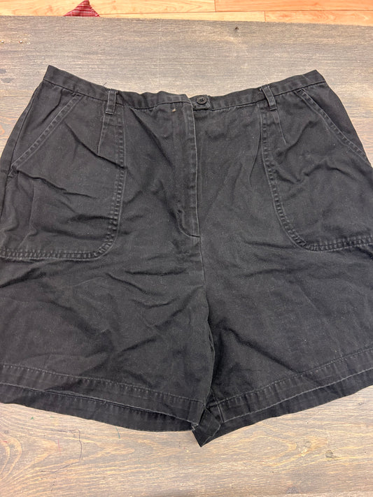 Northern reflections 18 black denim paper bag shorts