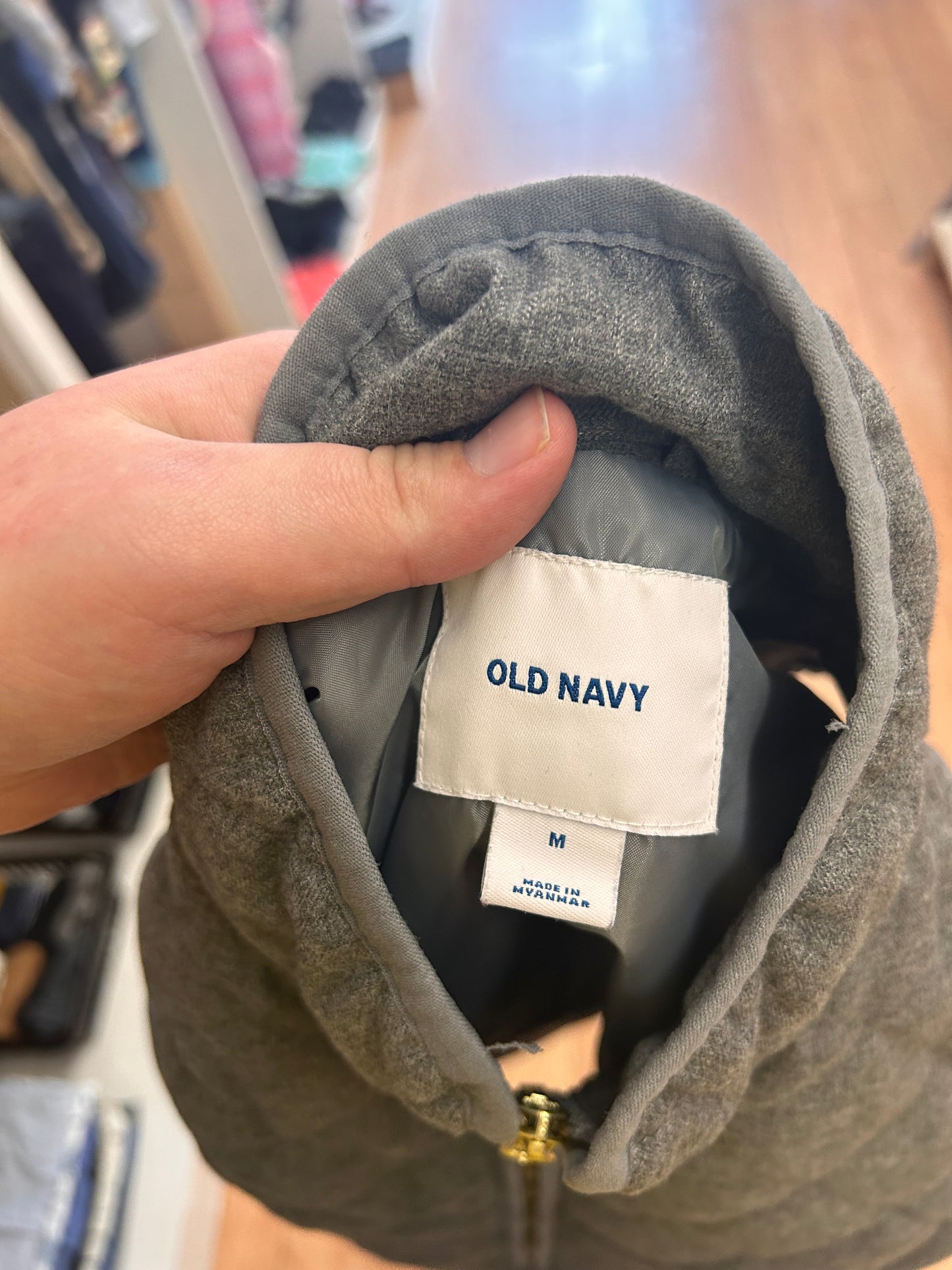 Old navy medium grey quilted vest