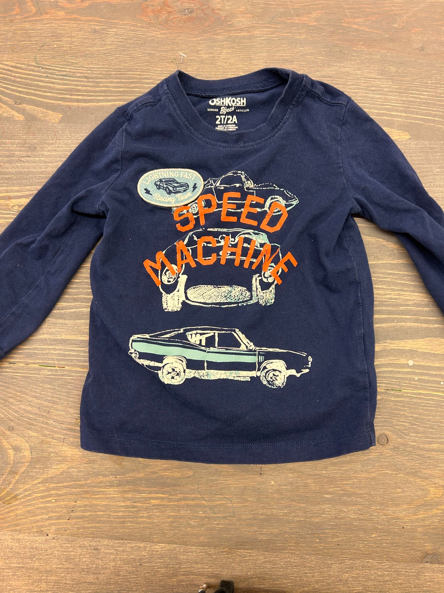 Oshkosh 2t car shirt