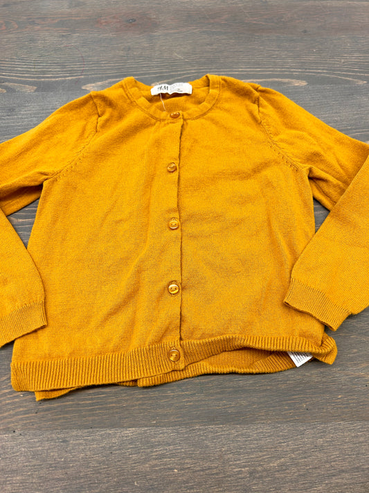 H&M 3/4t yellow cardigan