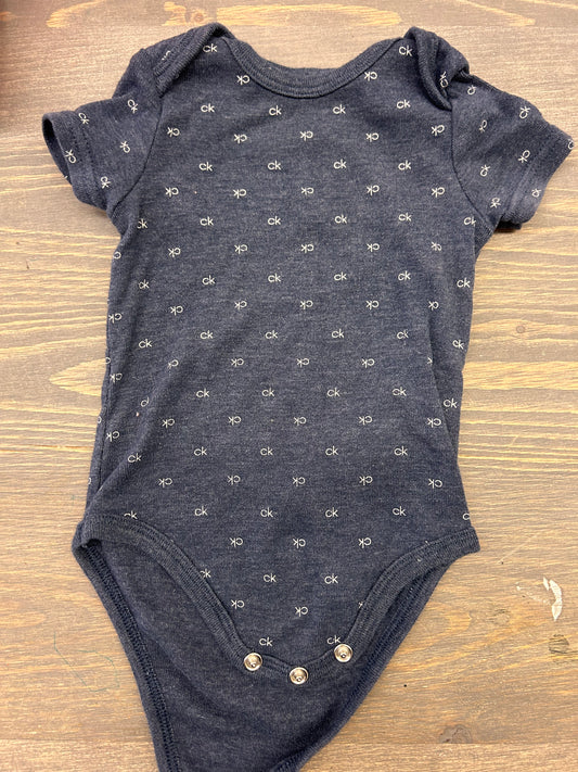 Calvin Klein 3/6m navy blue onesie