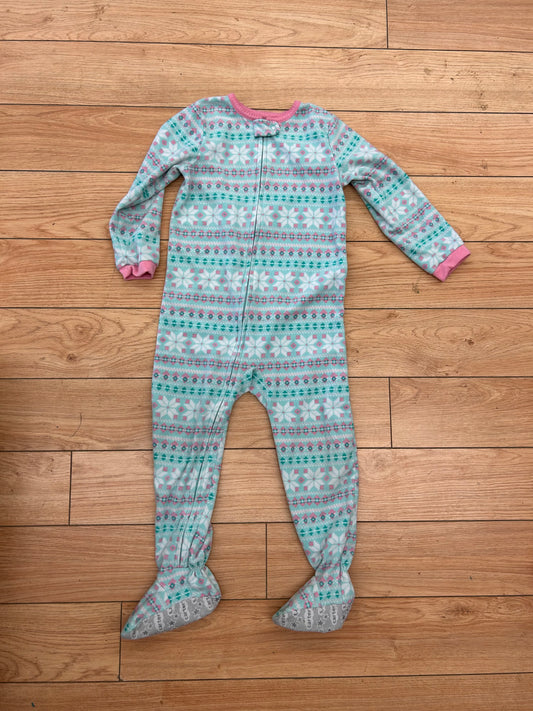 Carters 5t blue & pink Aztec fleece sleeper