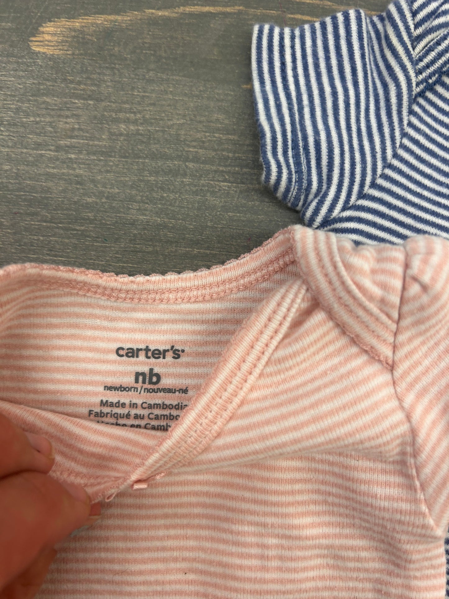 Carters newborn striped onesie bundle