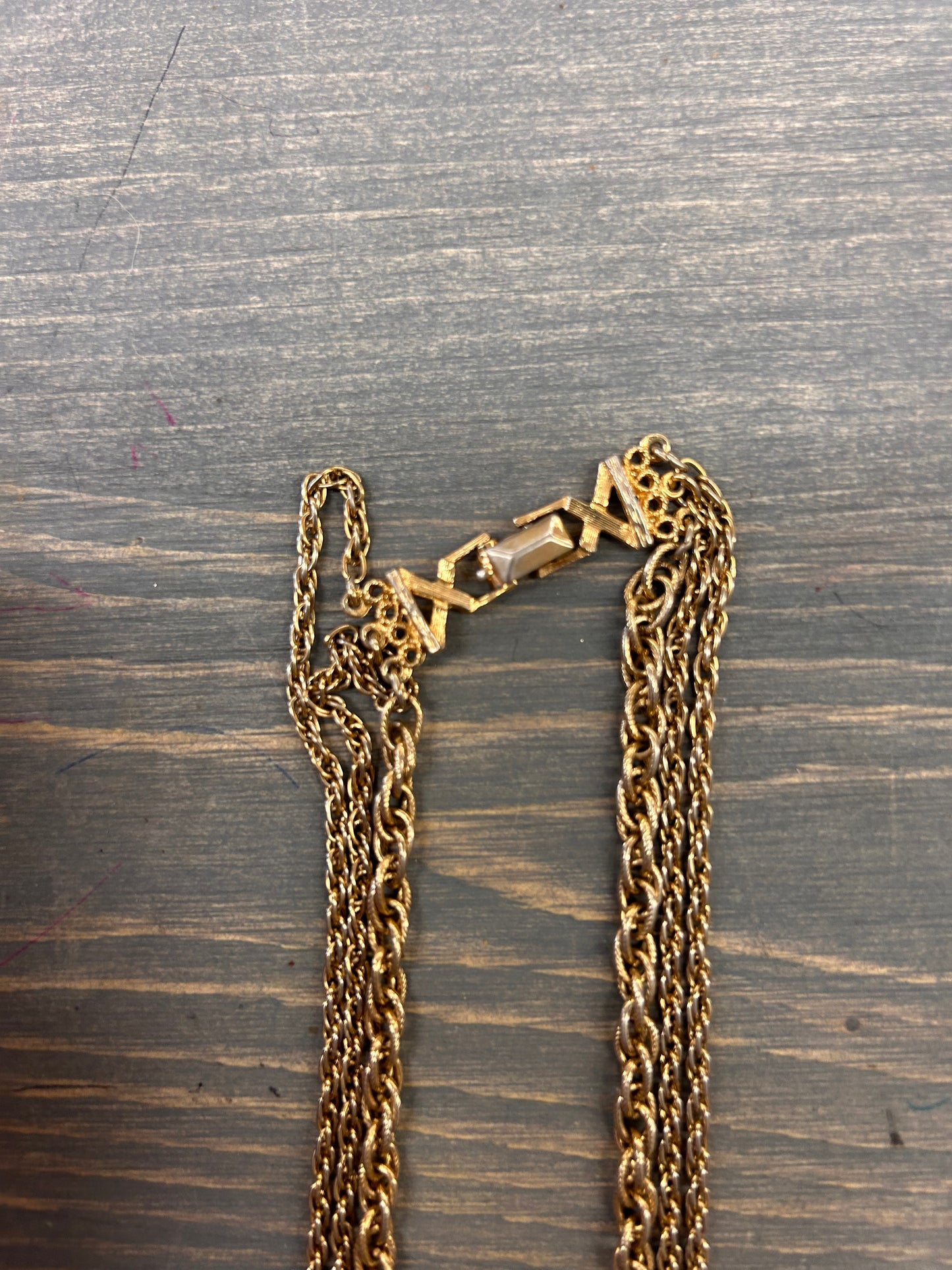 Gold multi-chain necklace