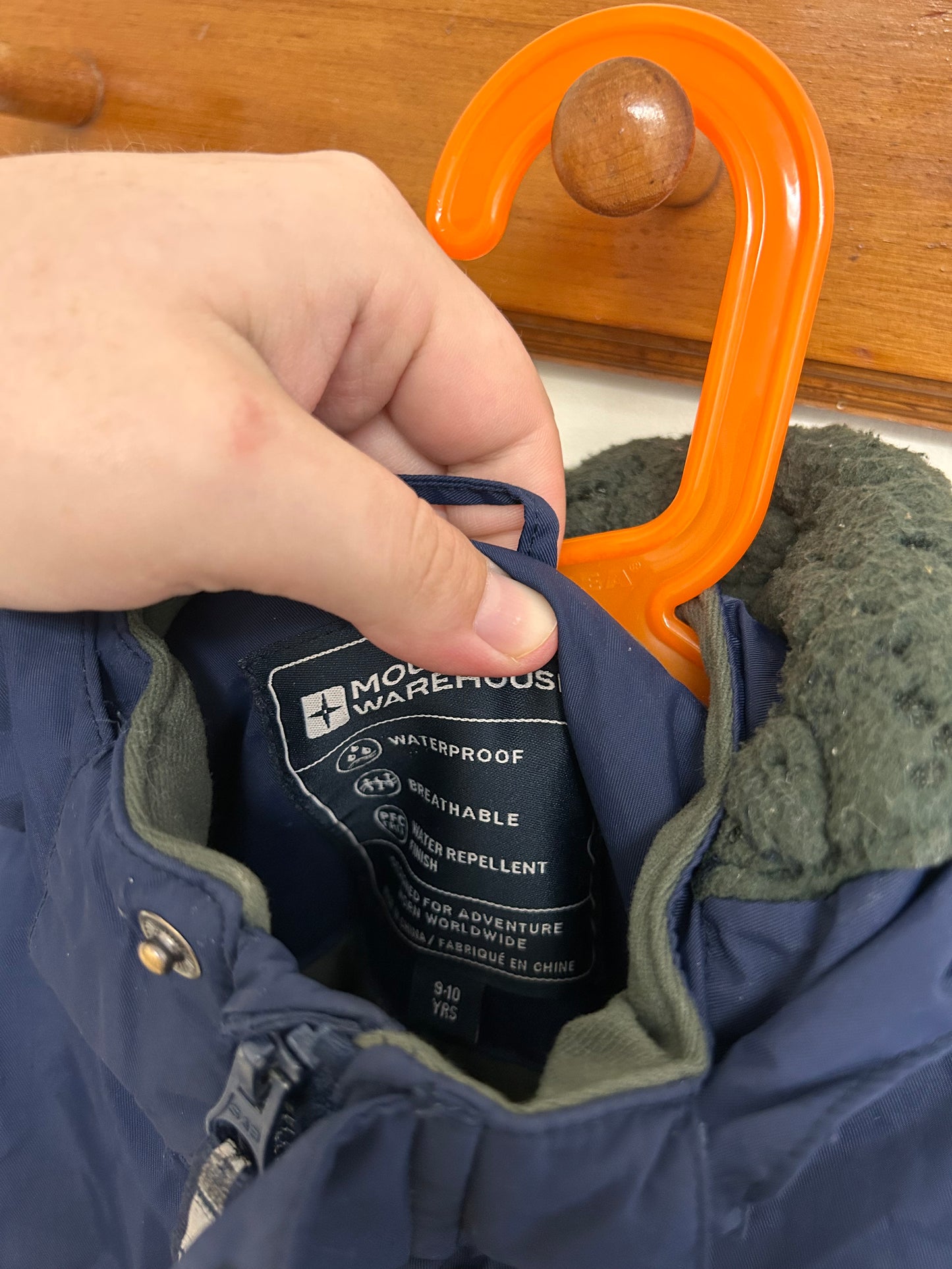 Mountain warehouse youth 9/10 navy blue winter jacket