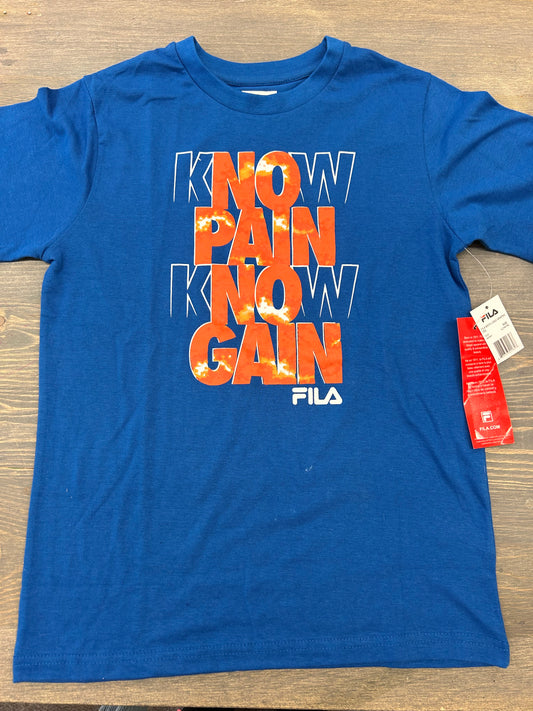 NEW FILA 14/16 blue no gain graphic T-shirt