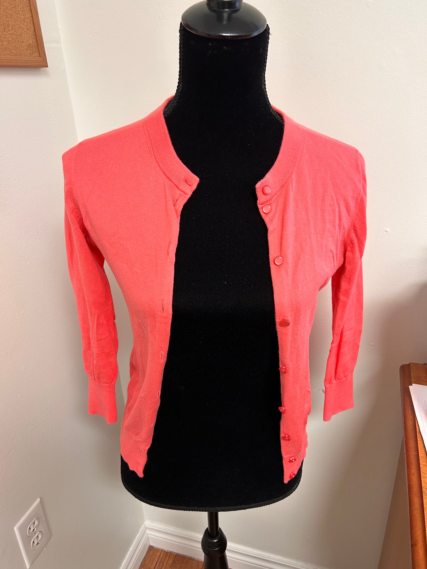 J crew xs pink Clare cardigan