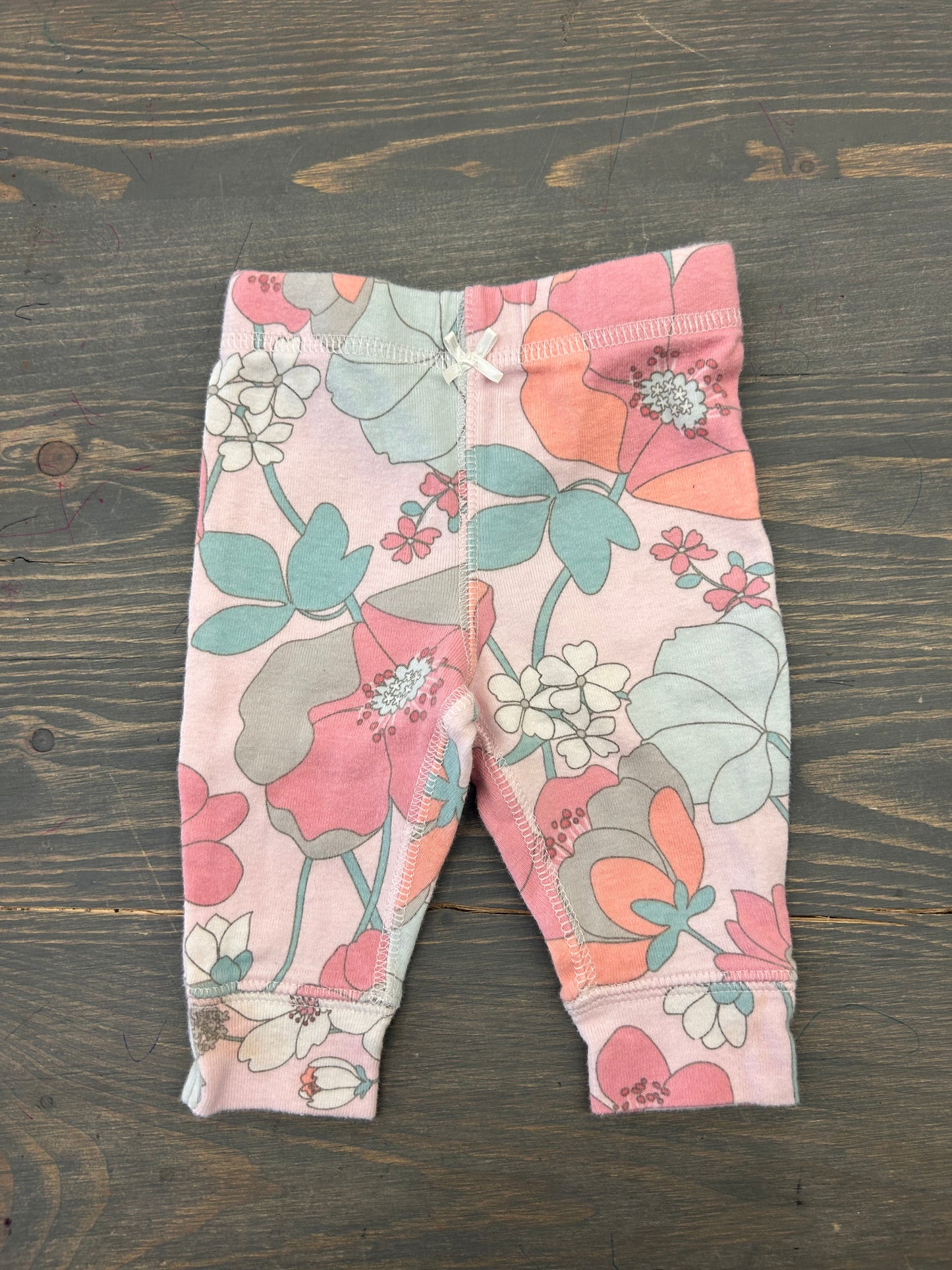 Carters 3m pink floral leggings