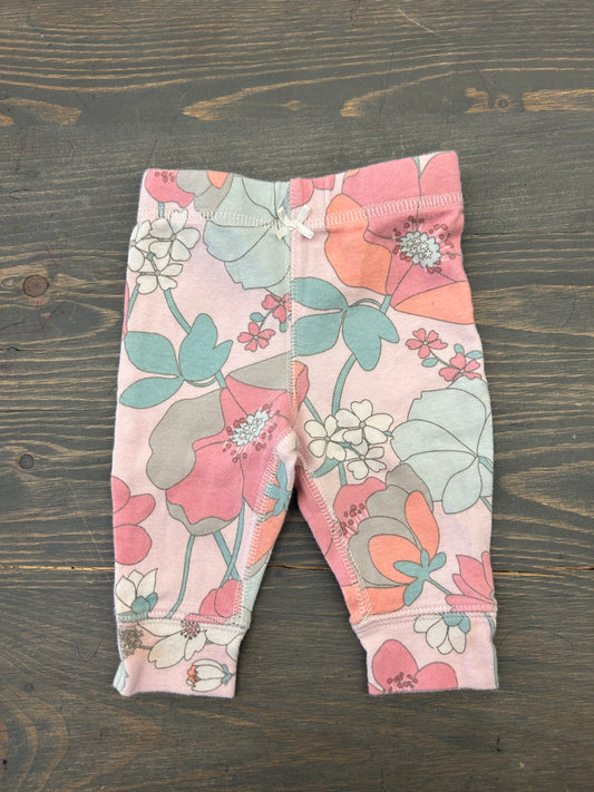 Carters 3m pink floral leggings