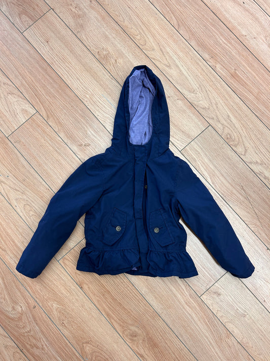 Old navy 5t navy ruffle bottom rain Coat