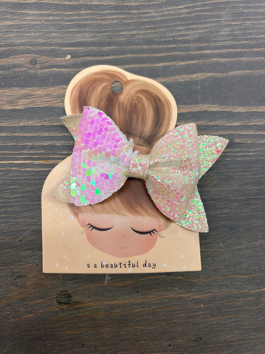 Sequin flip bows