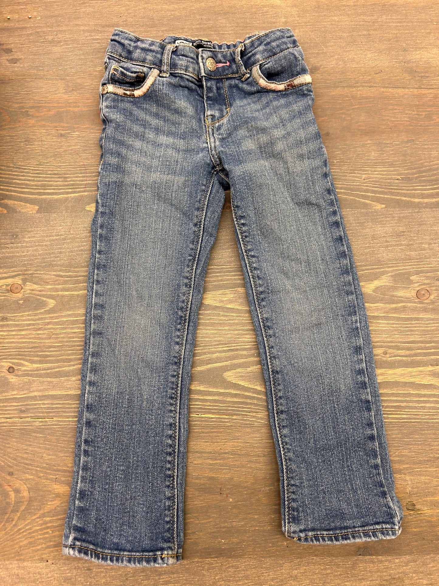 Levi 5 light wash straight leg jeans