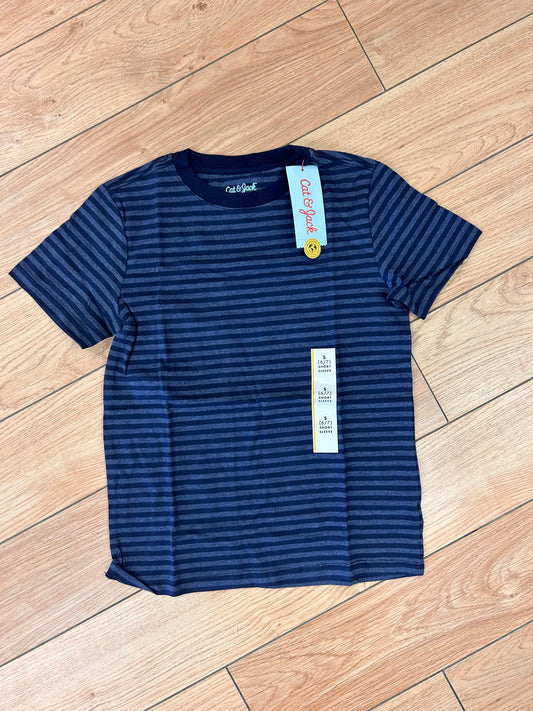 NEW cat & jack small blue striped T-shirt