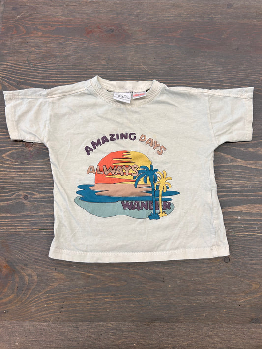 Zara 9/12m amazing day graphic T-shirt