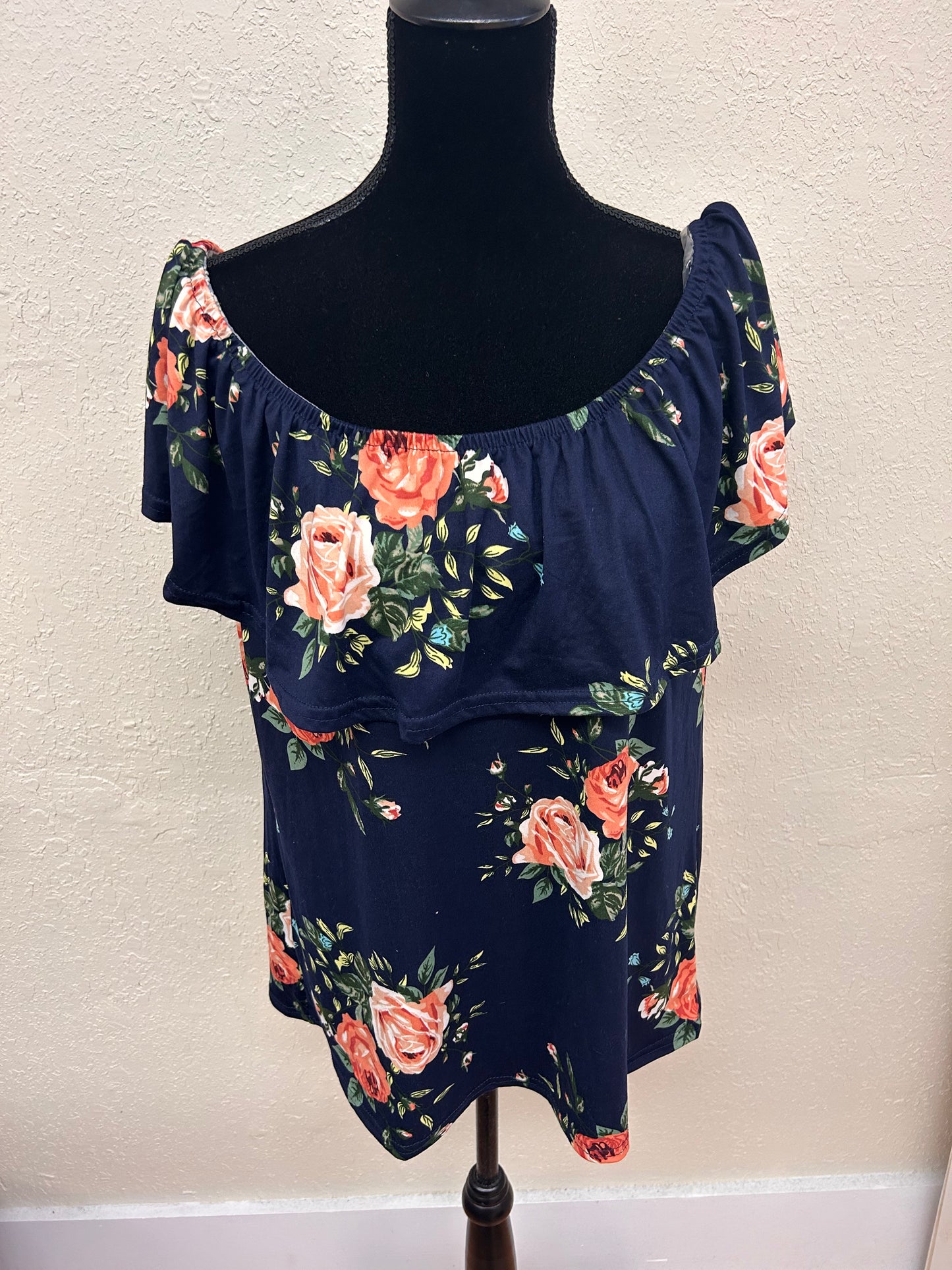 Magazine xl floral off shoulder blouse