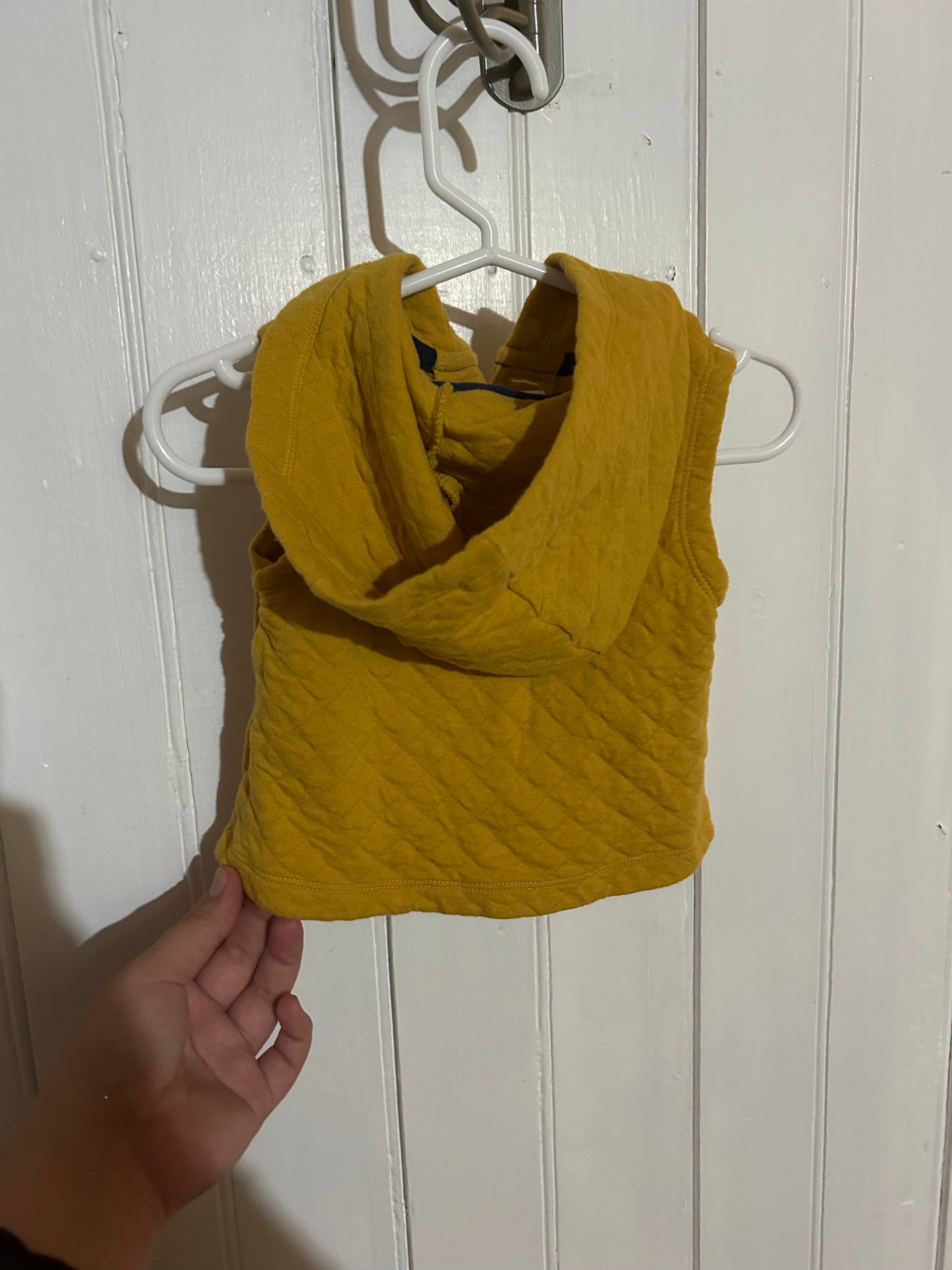 Carters 12m yellow quilted hooded vest