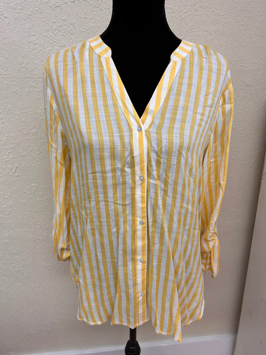 B young 40 yellow striped tunic