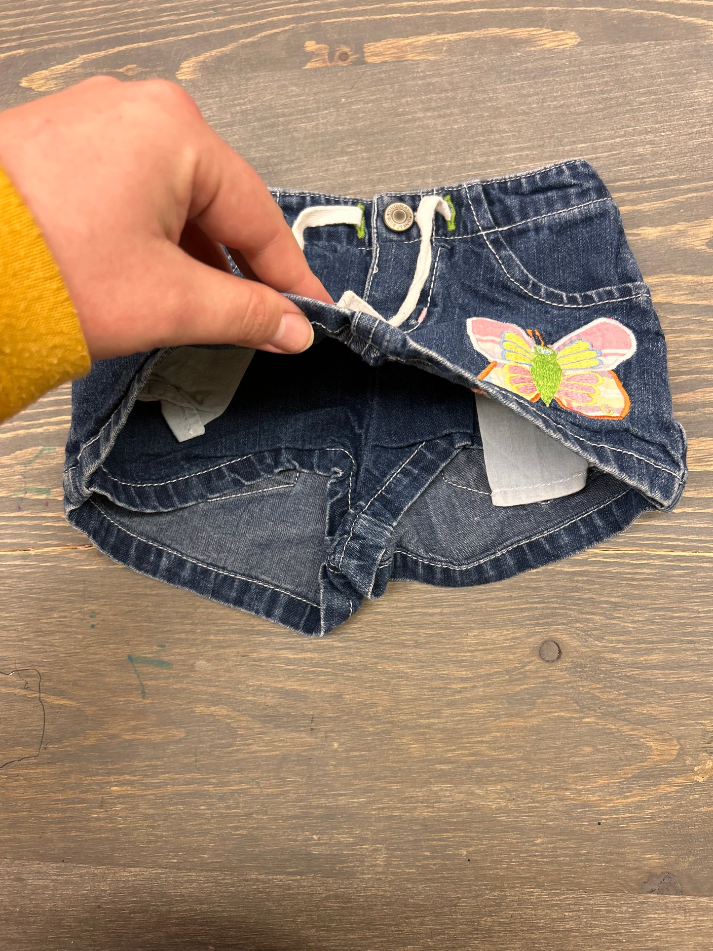 Old navy 3/6m denim butterfly skort