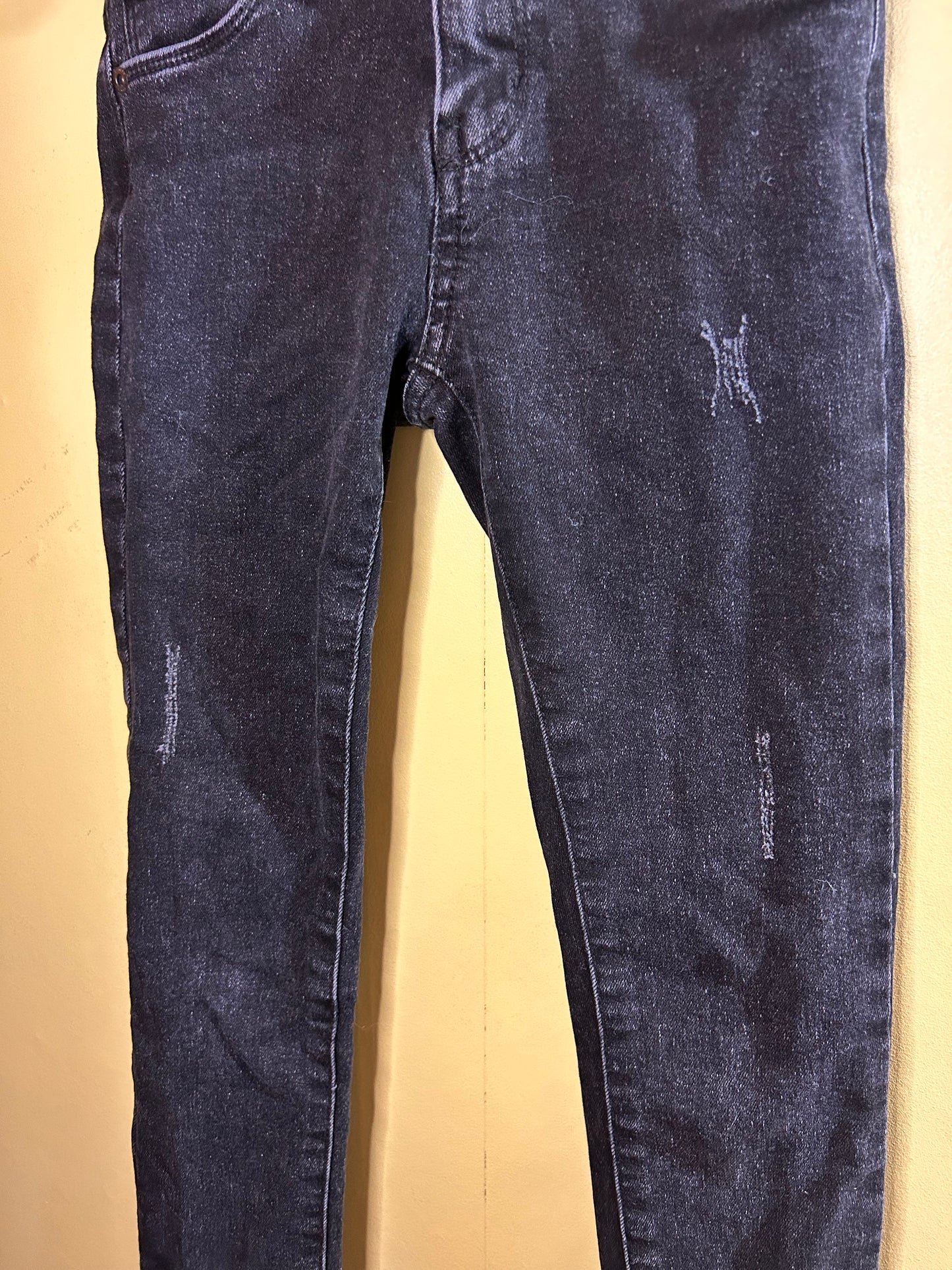 George youth 8 black distressed skinny jeans