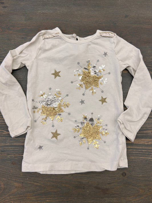 Carters 4 sequin star long sleeve top