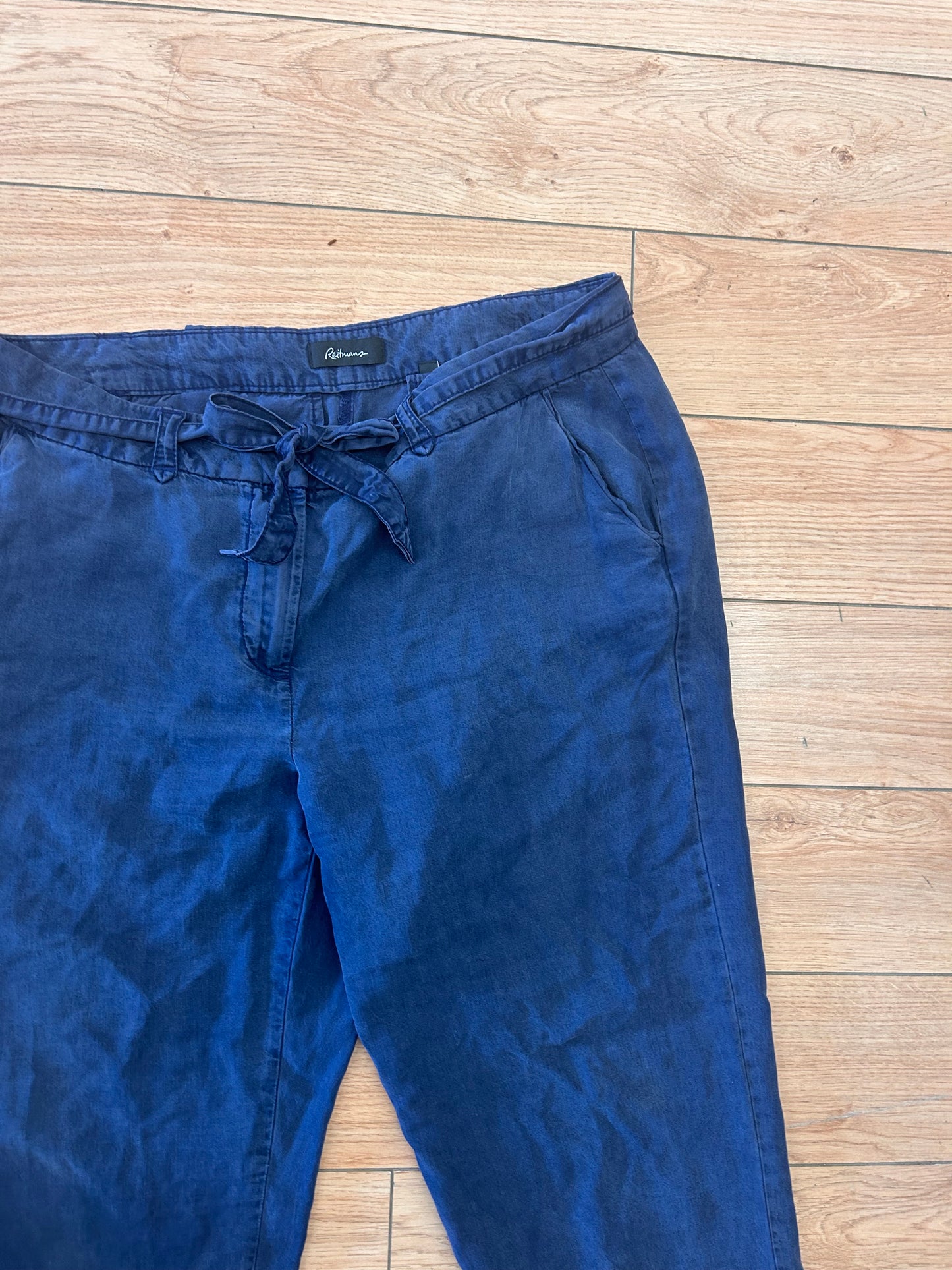 Reitmans 12 blue paper bag style pants