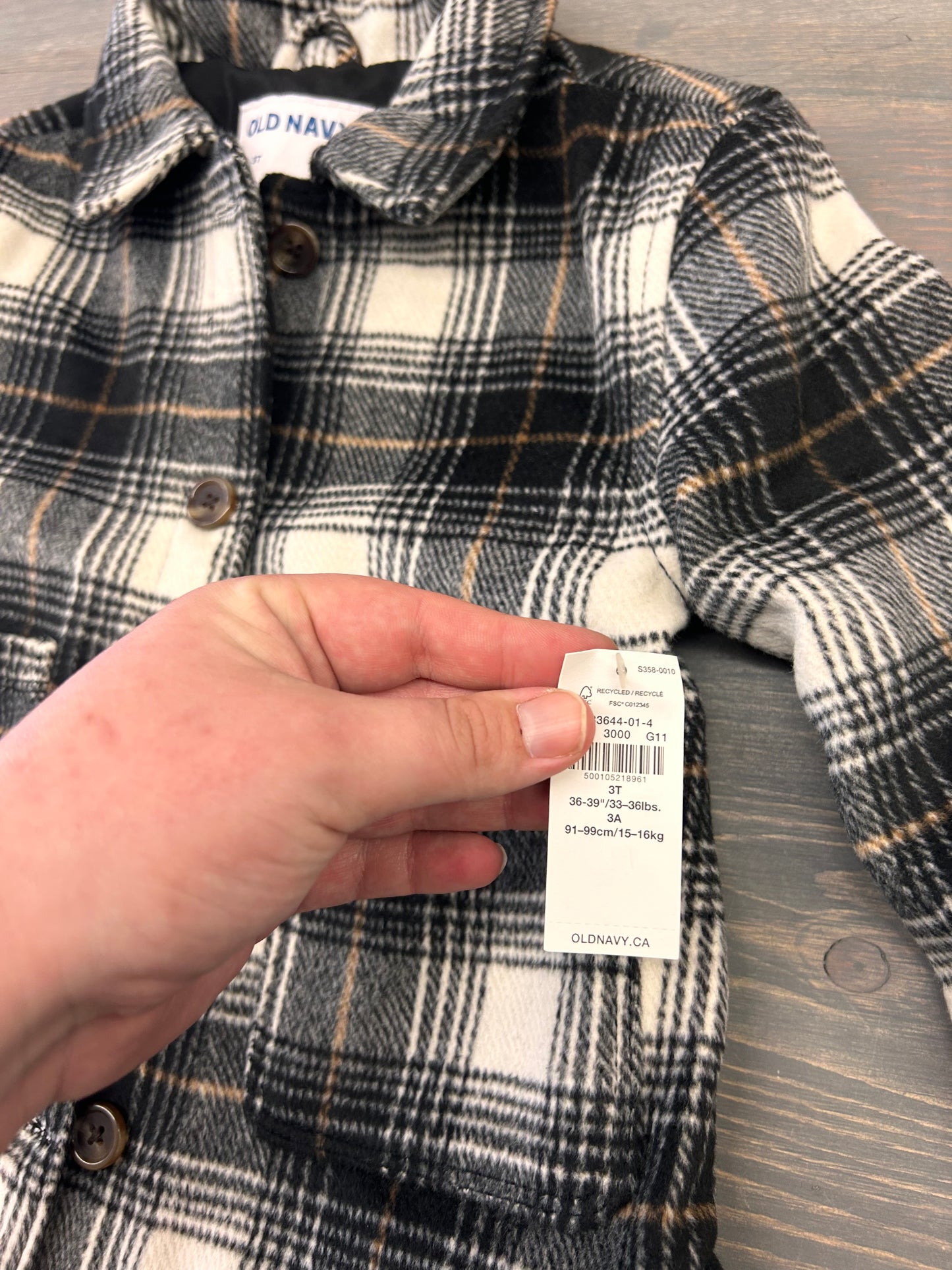 NEW Old navy 3t grey Shacket