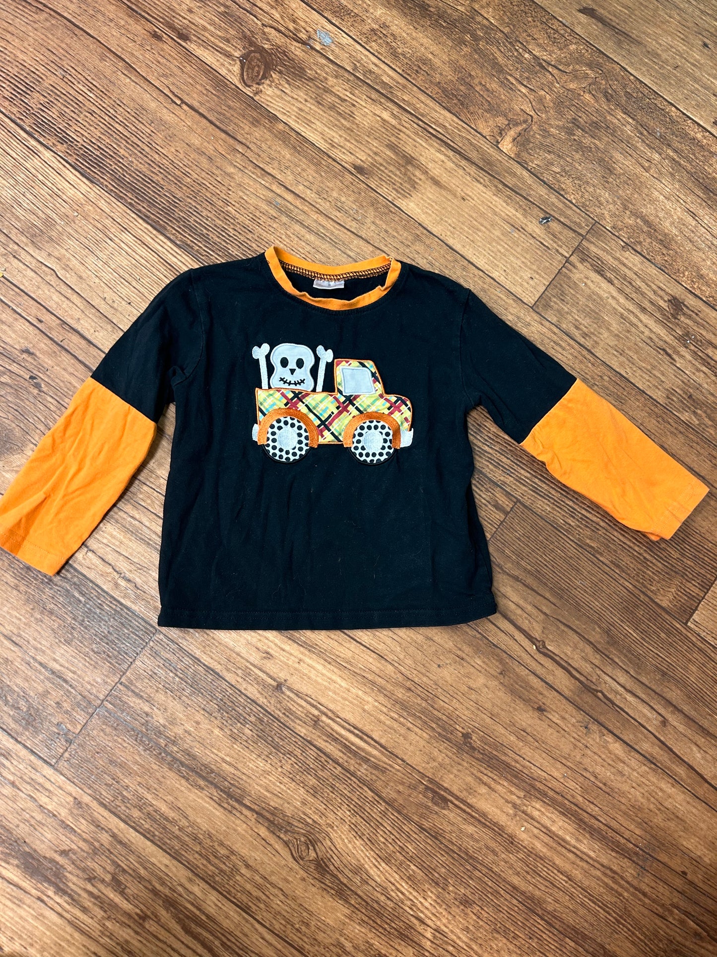 Small shop 3t skeleton truck long sleeve shirt