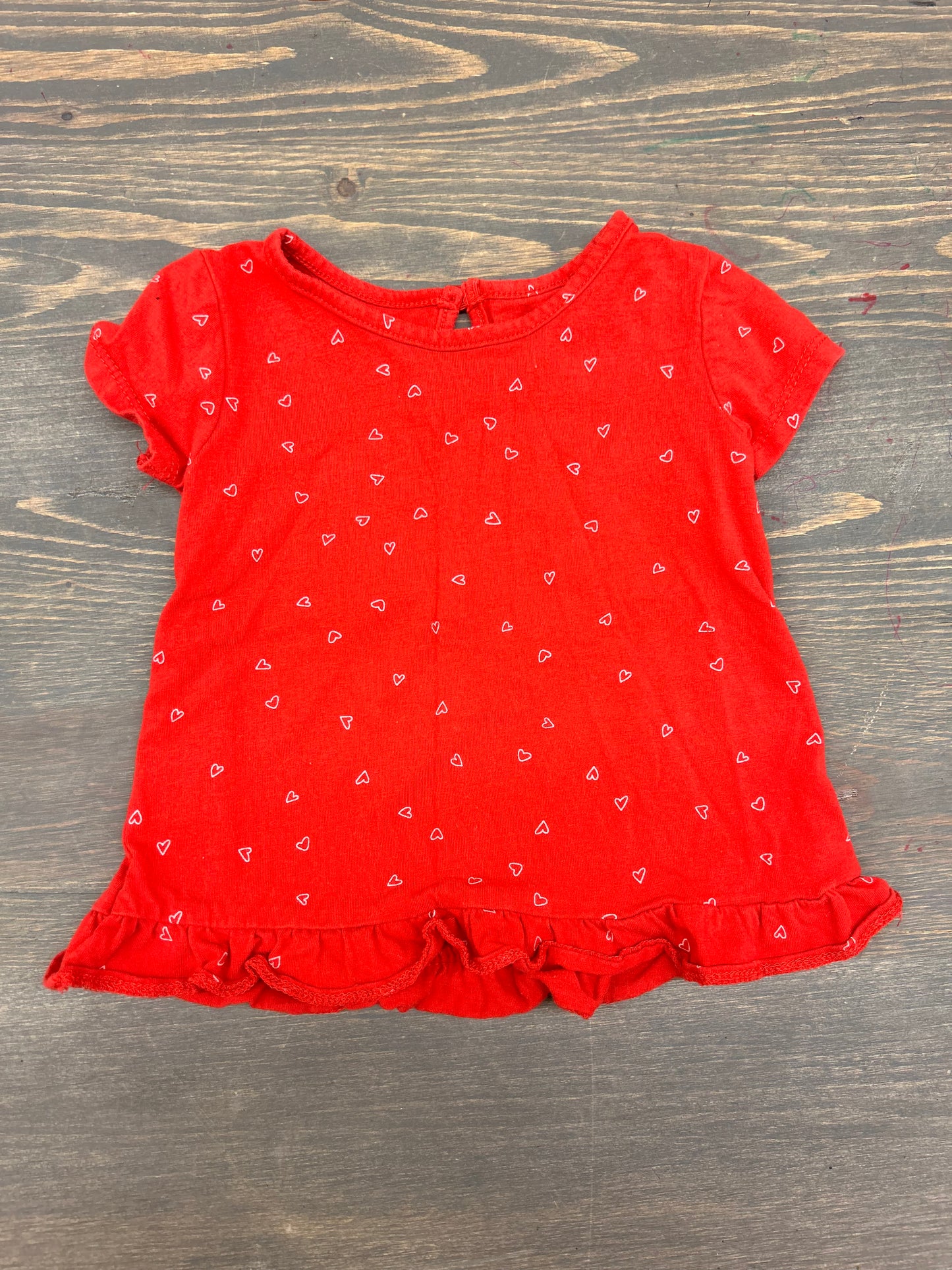 George 12/18m red heart top