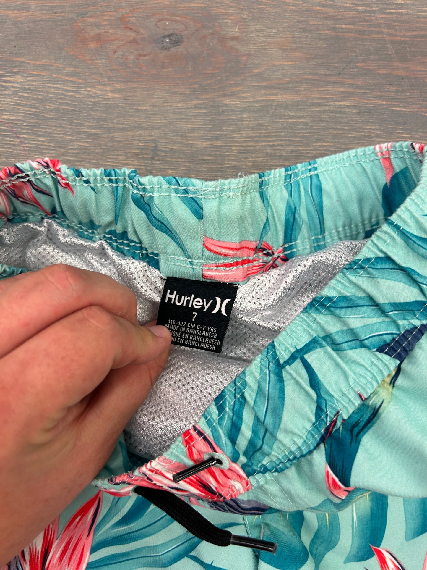 Hurley 7 blue tropical swim trunks