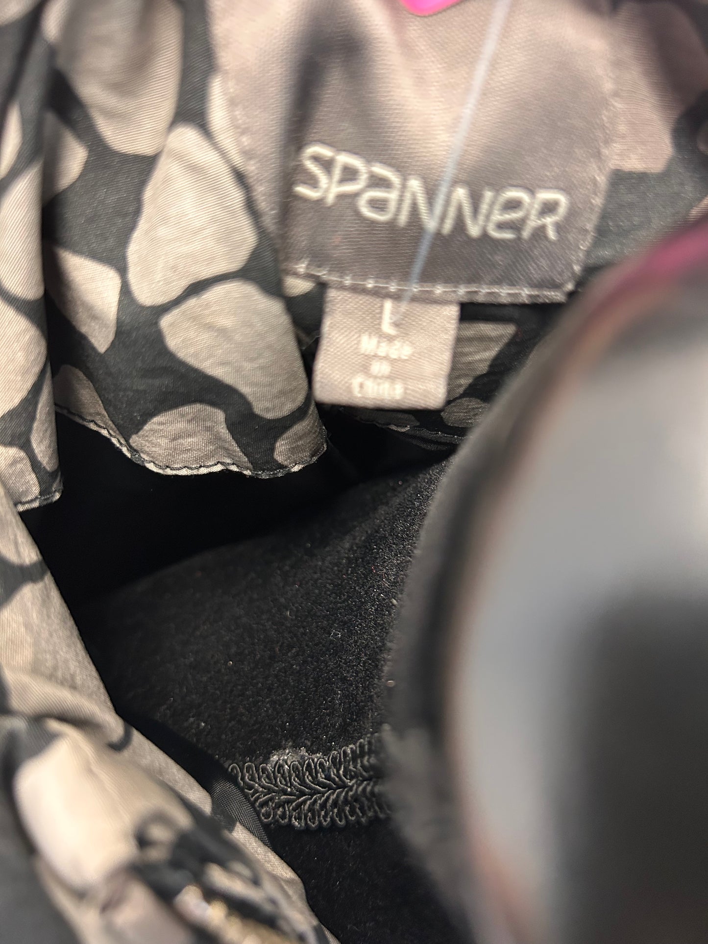 Spanner large grey circle printed winter coat