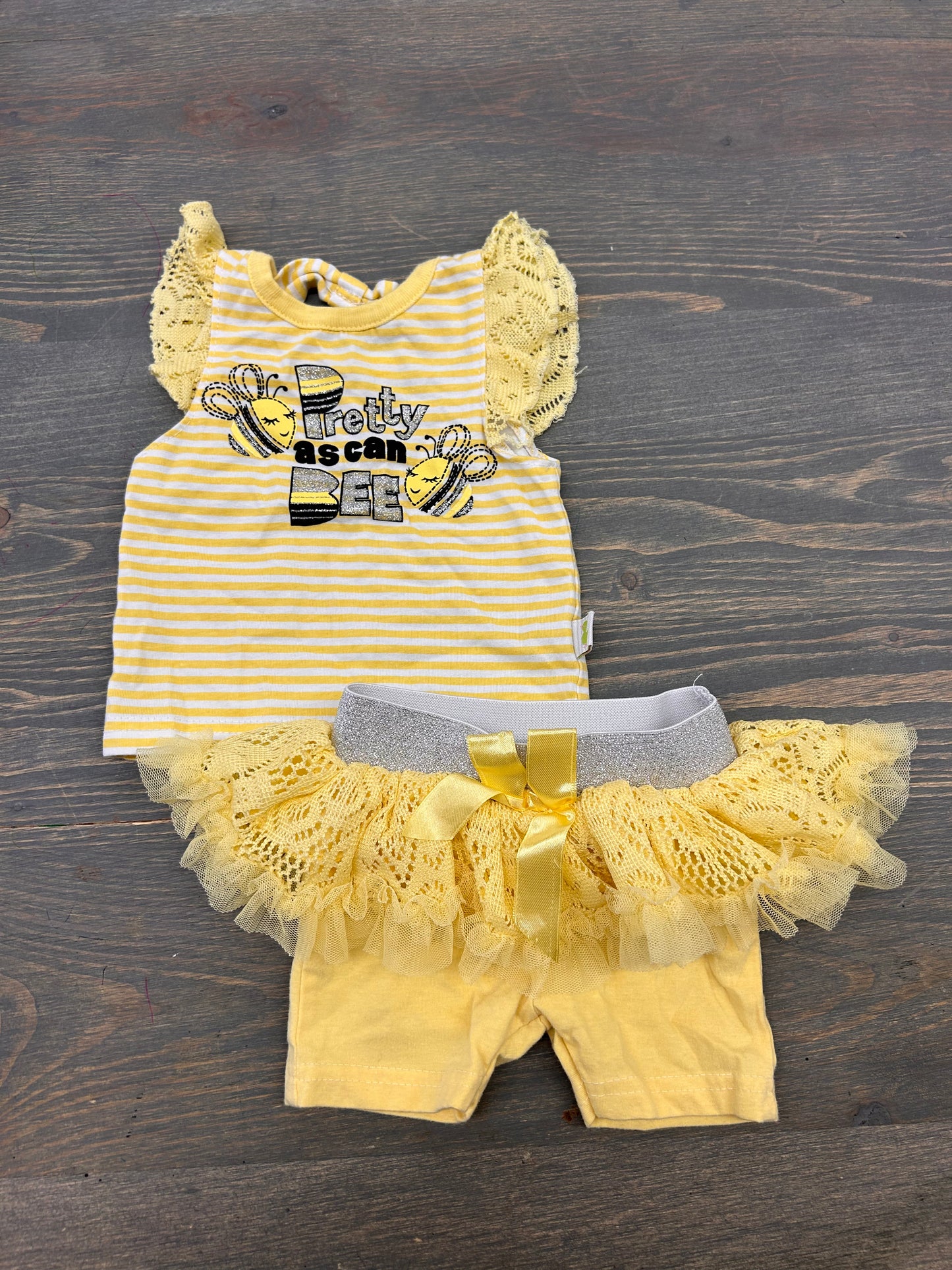 0/3m yellow bee 2pc set