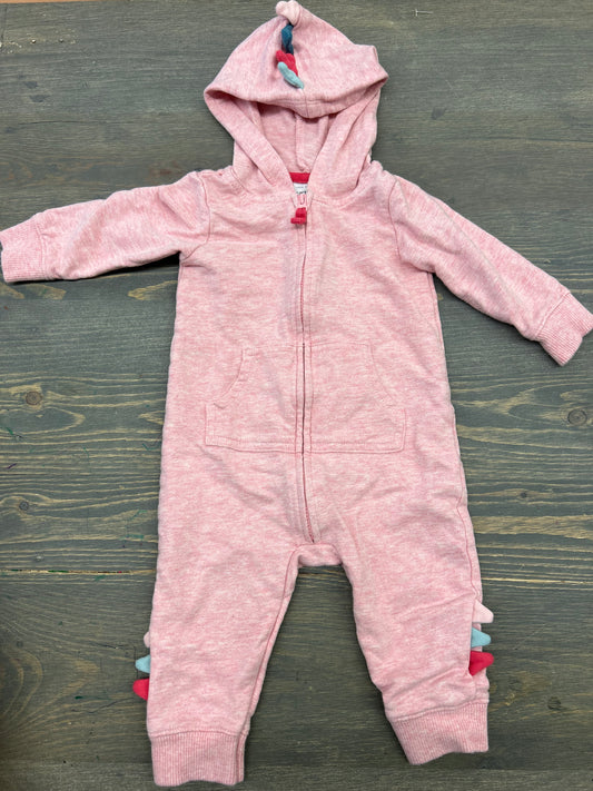 Carters 6m pink Dino romper