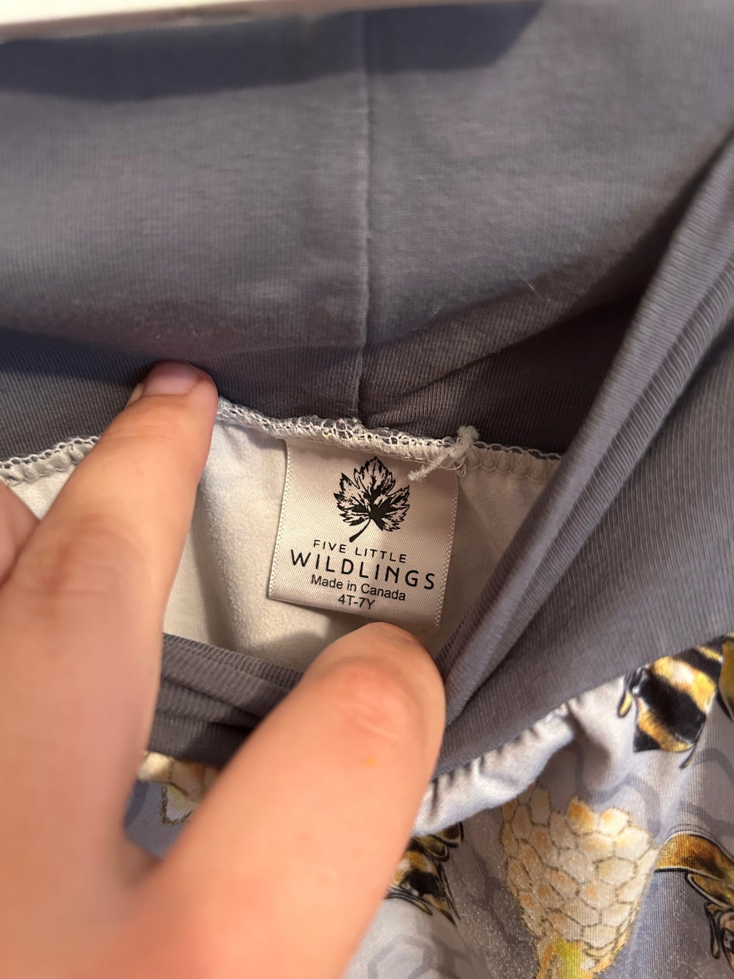 5 little wildlings 4-7 years bee grow with me shorts