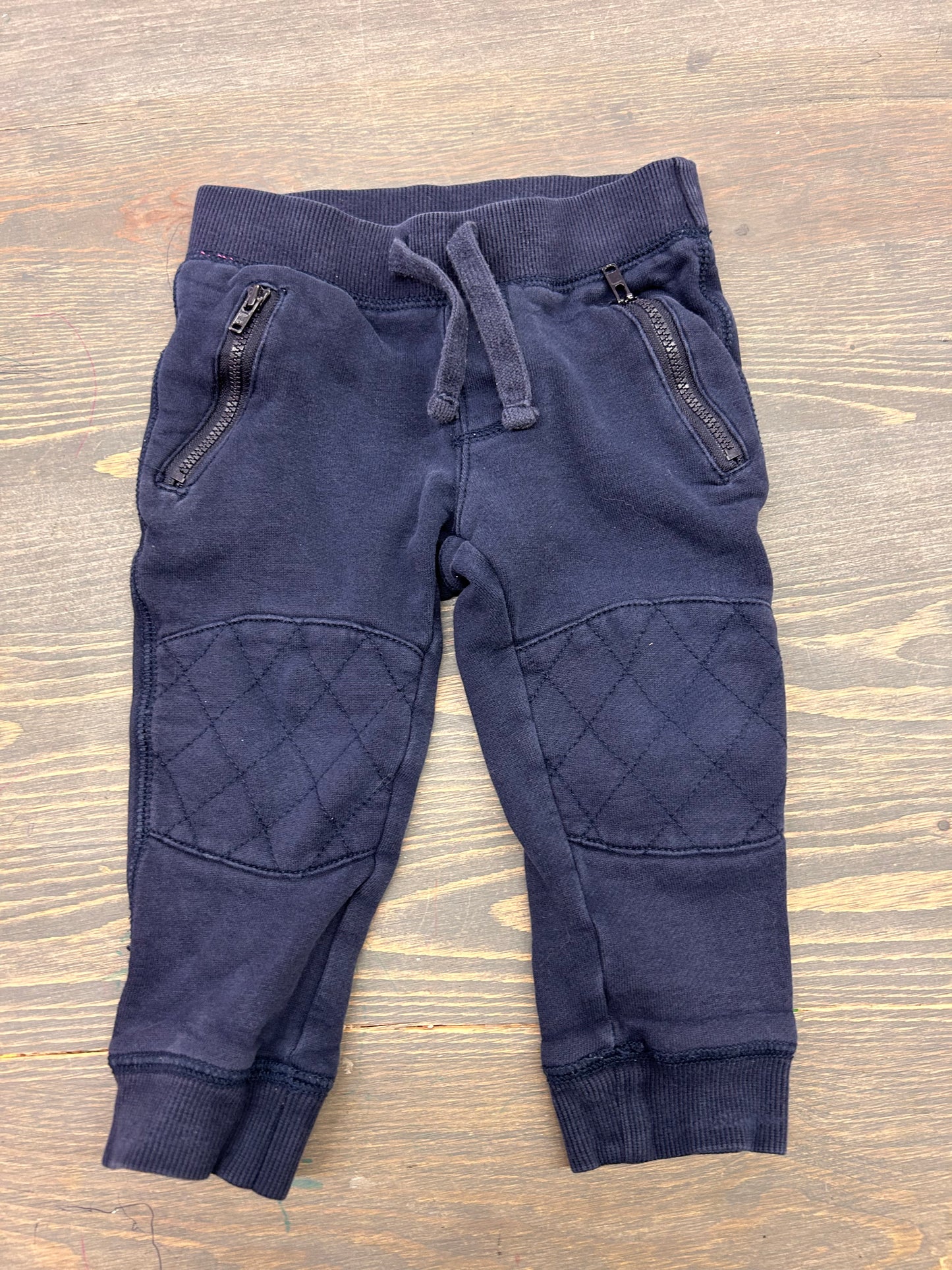 Gymboree 18/24m navy quilted knee joggers