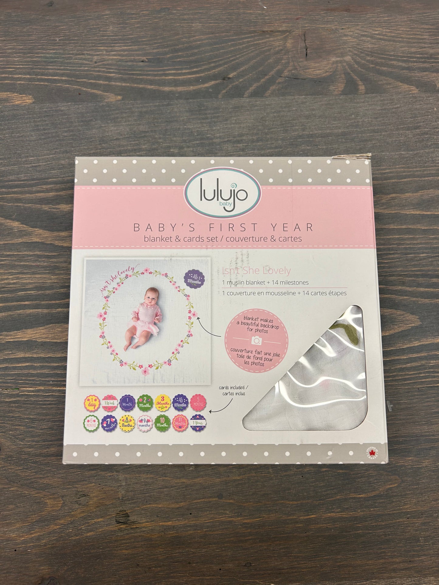 Luluju milestone blanket & plaque