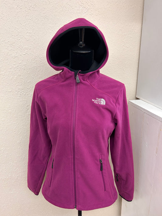 North Face medium purple fleece soft shel jacket