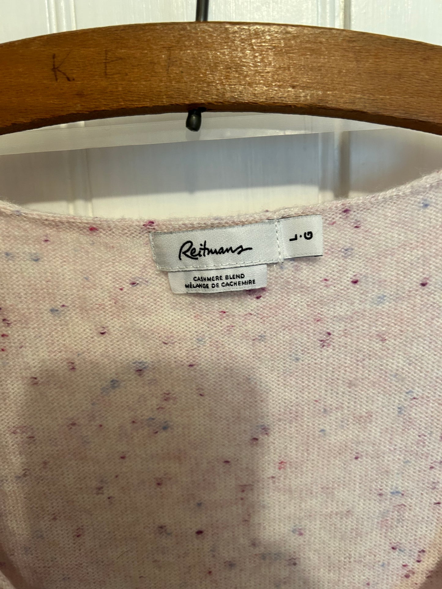 Reitmans large pink speckled sweater