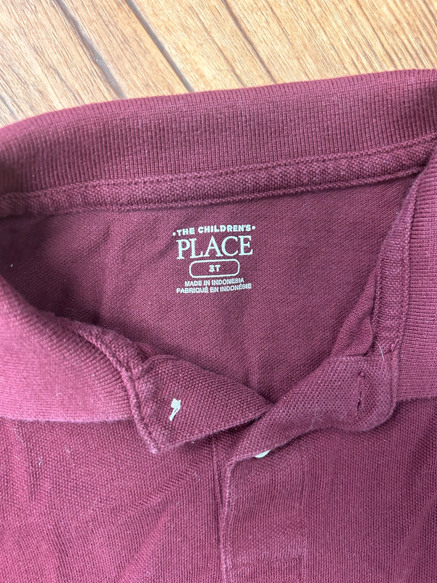 Children’s place 3t burgundy polo