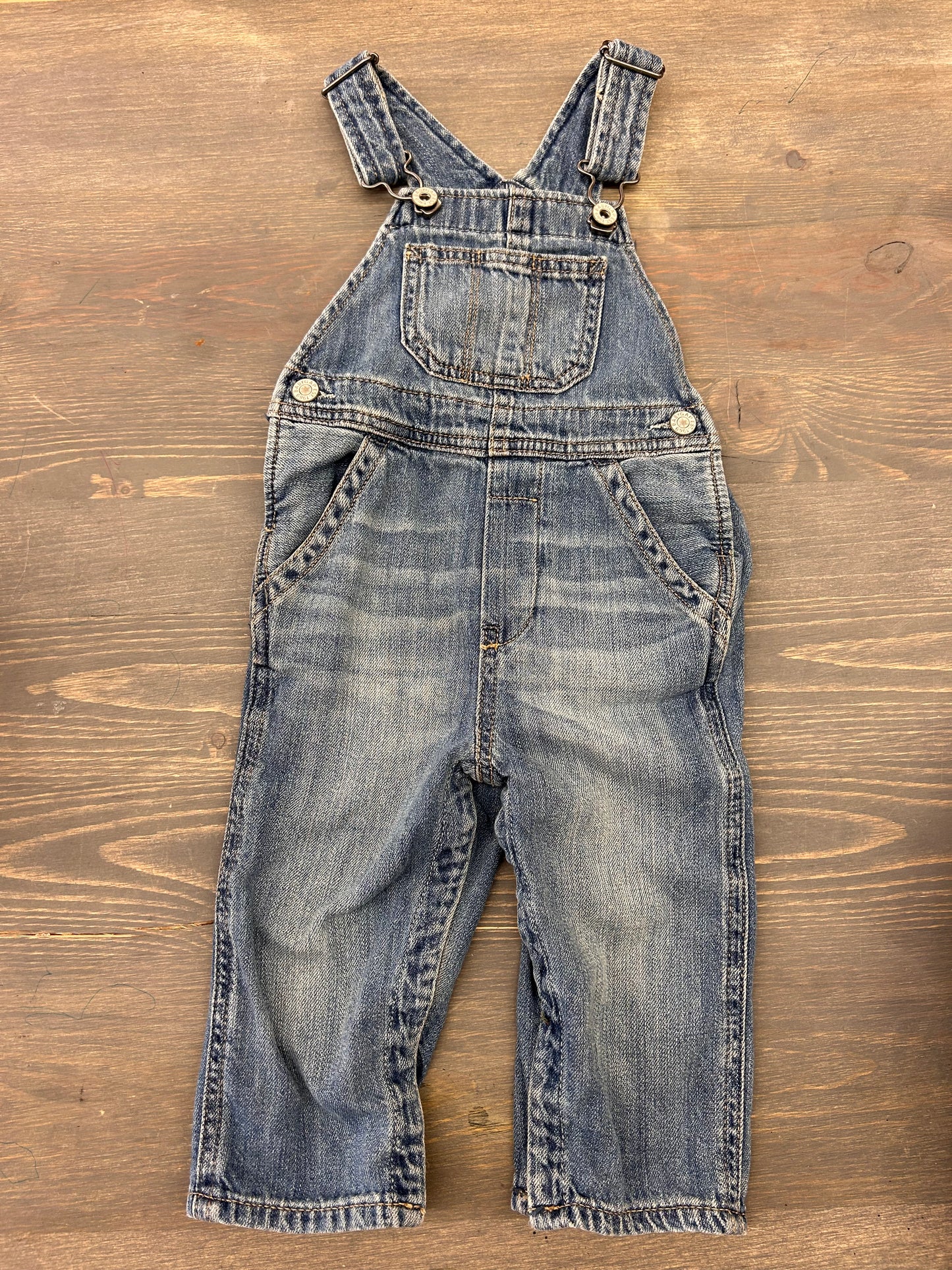 Gap 12/18m denim overalls