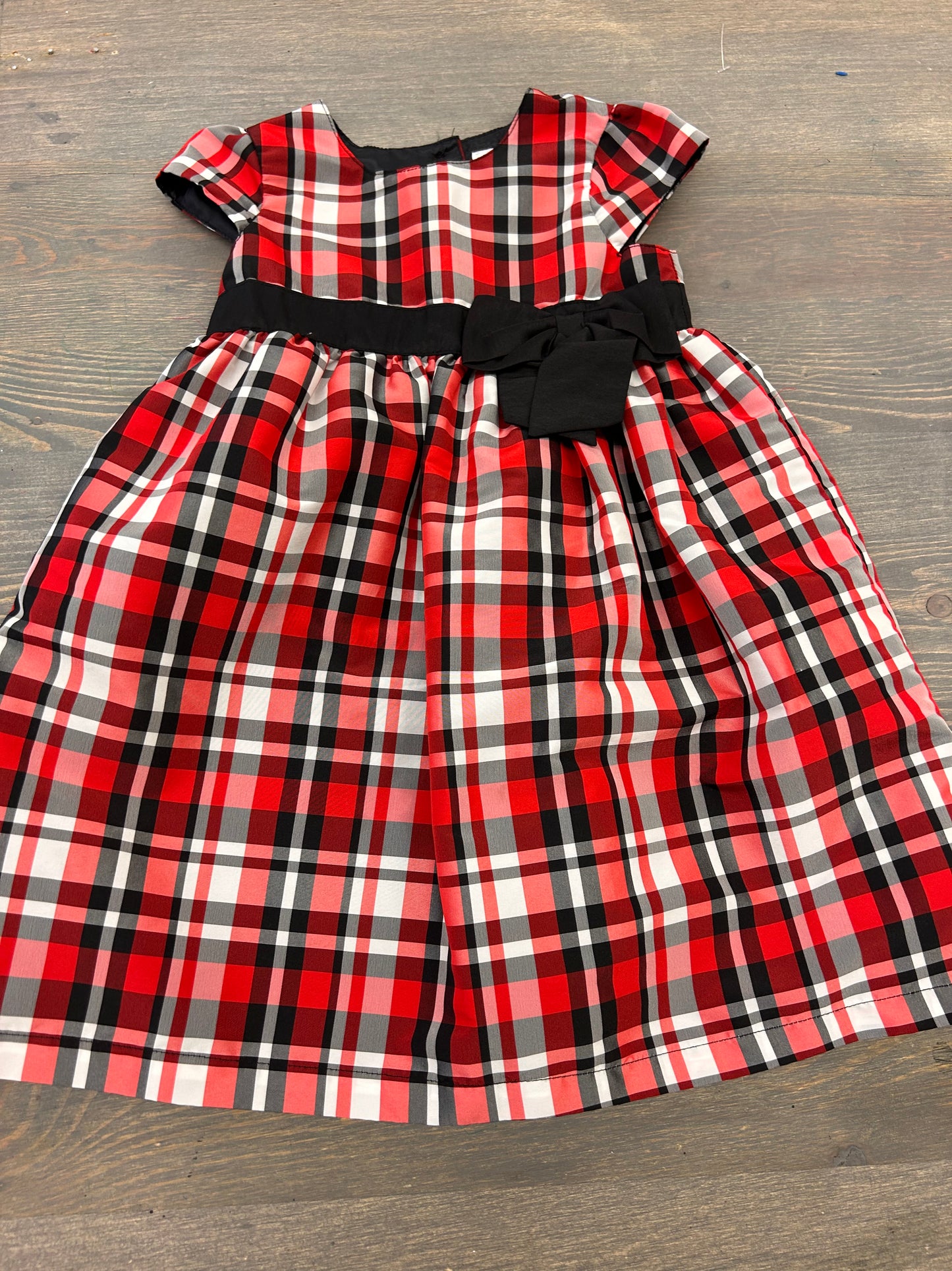 Carters 3t red & black plaid dress