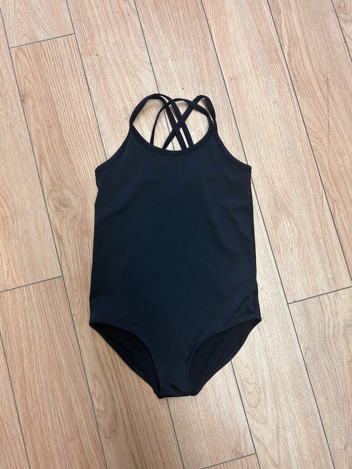 Joe fresh 7/8 black gymnastics leotard