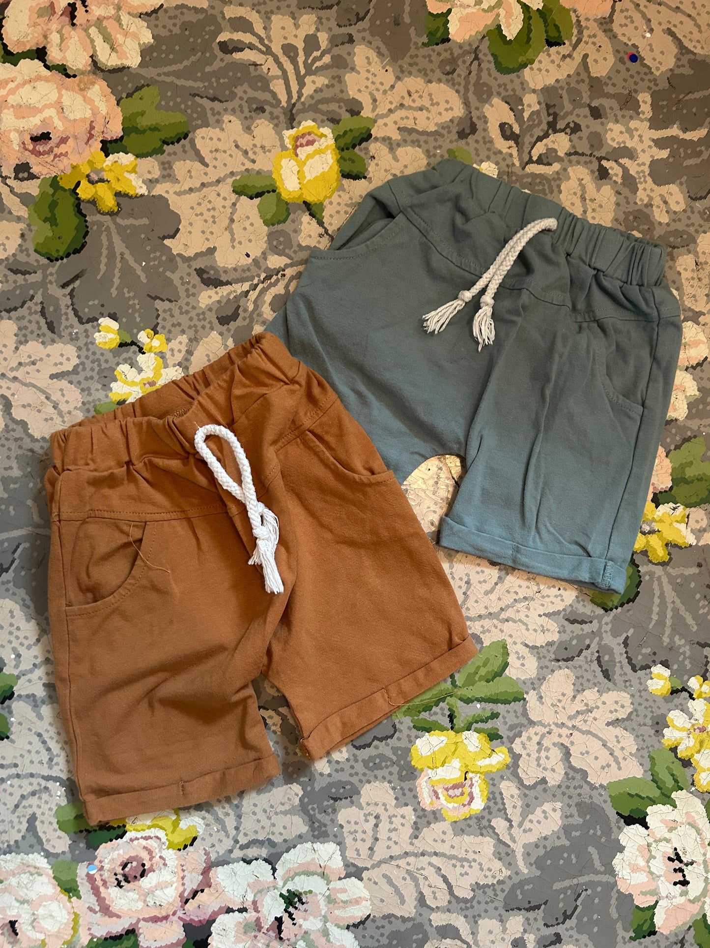 3t brown & blue shorts bundle