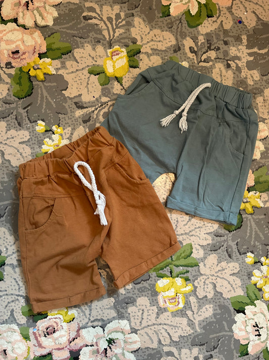 3t brown & blue shorts bundle