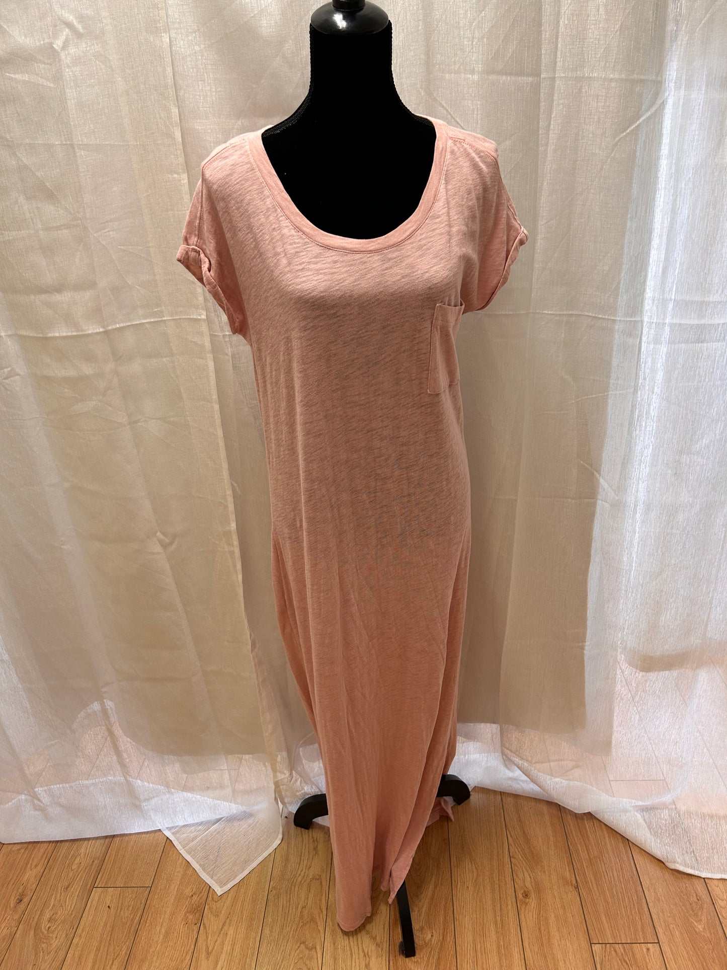 Joe fresh medium pink short sleeve maxi dress