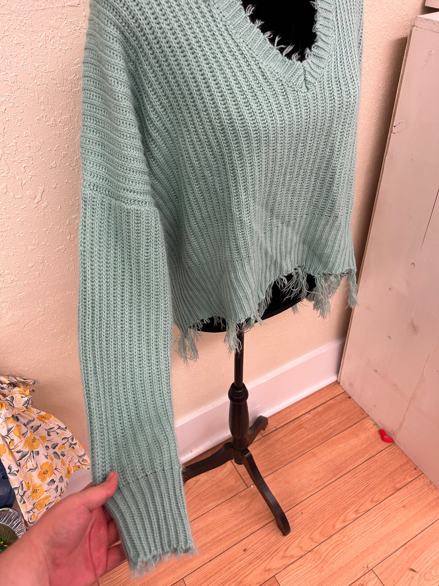 Miss sparkling Xxl blue knit sweater