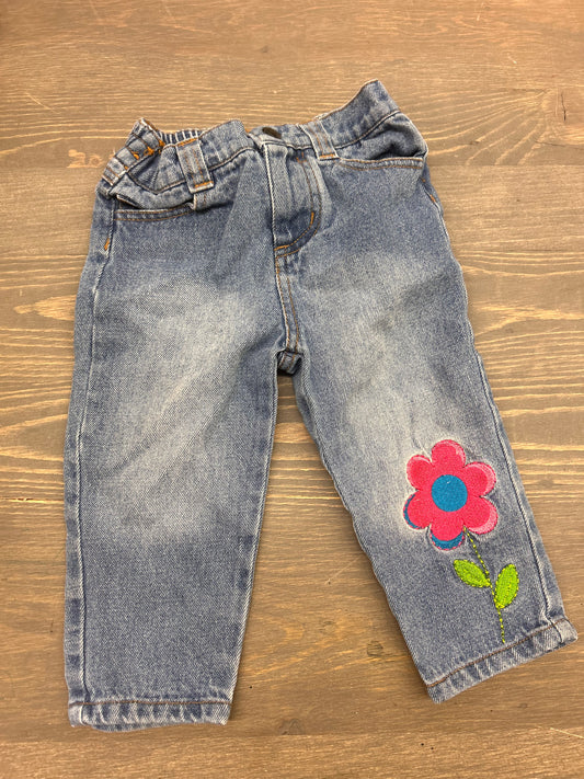 Vintage Little tikes 12/18m embroidered floral jeans